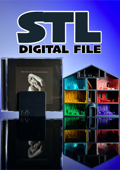 STL DIGITAL FILE Lover house Mini Replica CD & Vinyl Stand for 3d printing