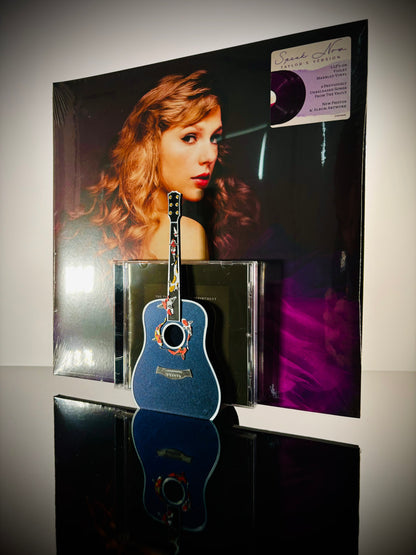 KOI Guitar 3-Slot CD & Vinyl Stand